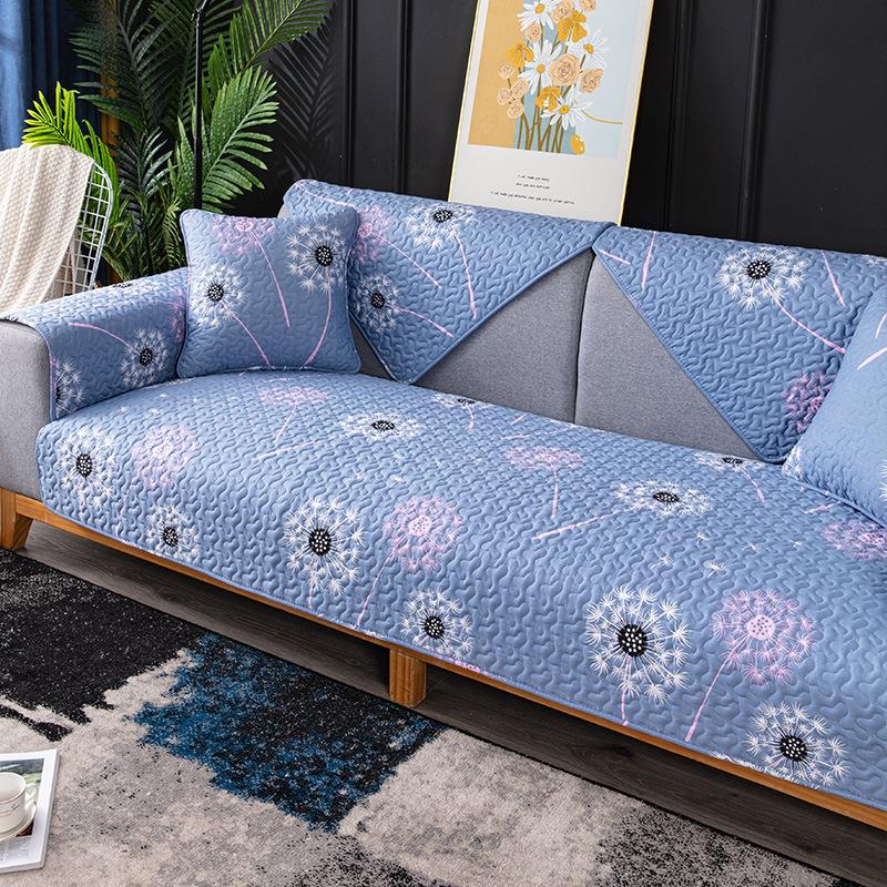 Prosty Materiał Nowoczesna Bawełniana Twill Cztery Pory Roku Antypoślizgowa Poduszka Pokrowiec na Sofę