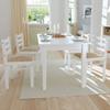 Day and Night - Day and Night Dining Chairs 4 Pcs Solid Wood Rubber Velvet White