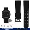 For Hamilton Khaki Deep Diving H78585333 H78505330 H78535380 Waterproof Watch Strap 24mm Rubber Strap Black Yellow Wristband
