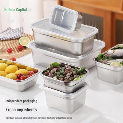 HUIHUADU Aufbewahrungsbox aus lebensmittelechtem Edelstahl