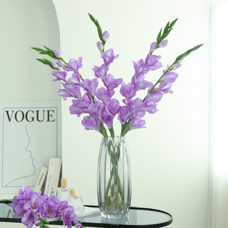 High-Quality Long-Stemmed Silk Gladiolus Artificial Flower for Home and Dining Table Decor