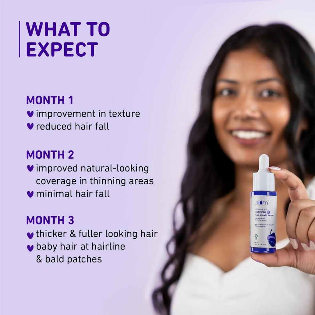 Plum Hair Growth Serum 30ml Pack of 1 | Anti Hair Fall & Hair Density Booster for Men & Women