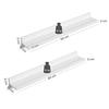 Floating Shelves Set of 2, LEADGE Wall Shelves with High Gloss Finish, 60 X 10 Cm, for Pictures and Books, Living Room, Kitchen