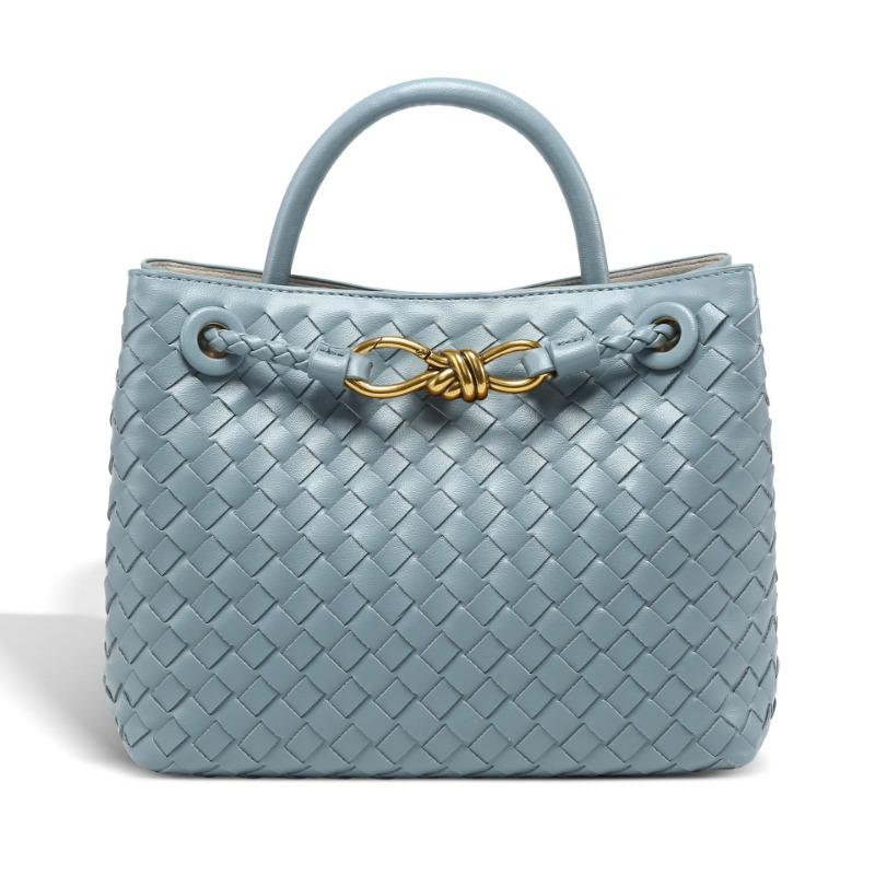 New metal rope buckle woven bag shoulder messenger bag large capacity fashion