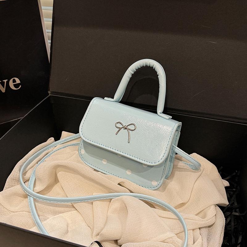 Süße Mädchen Mini-Tasche neue süße gepunktete tragbare kleine quadratische Tasche trendige Umhängetasche