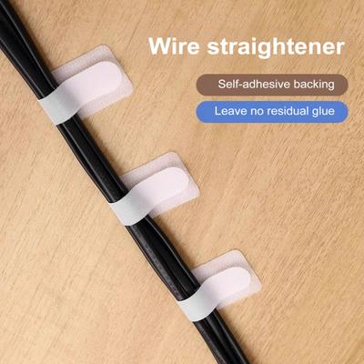 10/20/30Pcs Cable Organizer Tie Adhesive Adjustable Fastener Tape Cord Wrap Reusable Office Desk Power Wire Management Nylon Bundling Strap