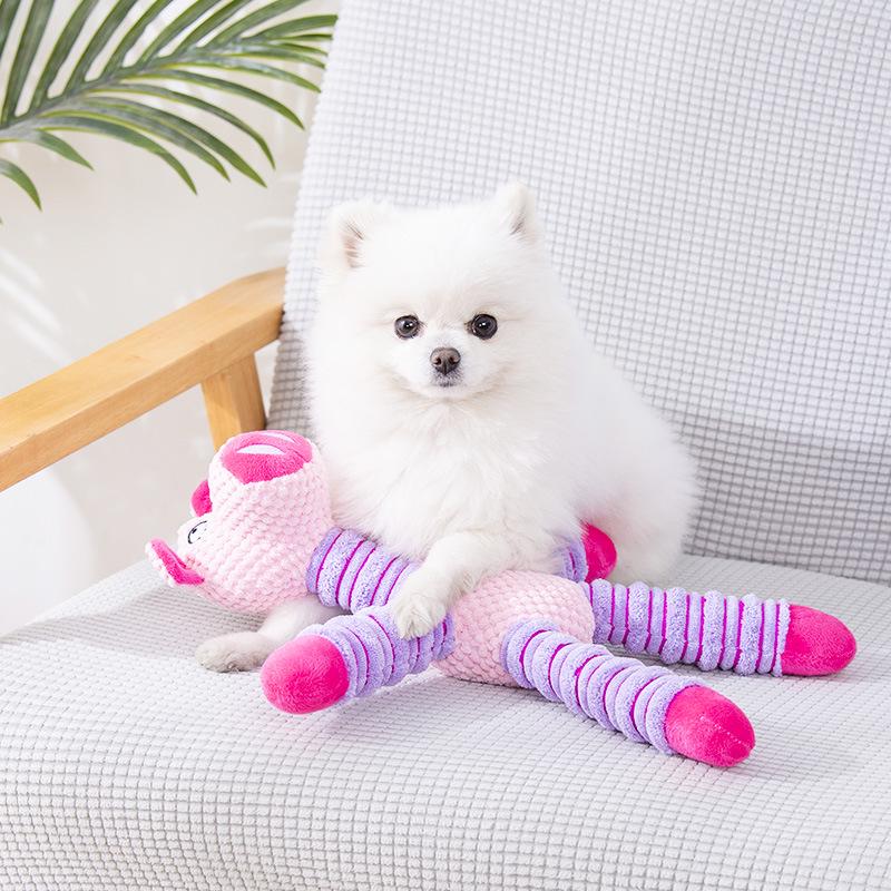 Bite-Resistant Velvet Animal Sound Toys for Small Dogs