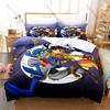 Retro Game Sly Cooper Bedding Set, Duvet Cover & 2 Pillowcases, Cute Raccoon Thief Pattern Breathable Fabric All Season Use