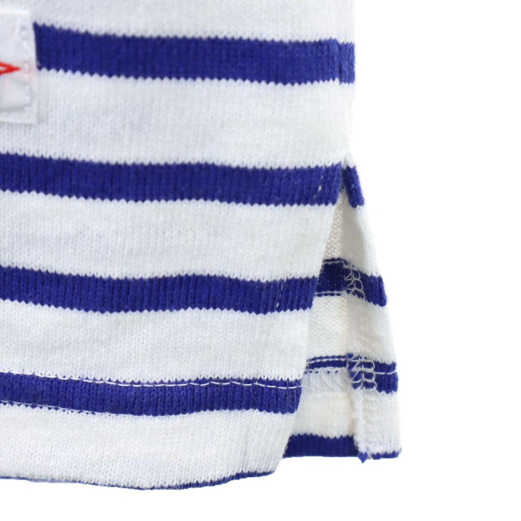 UNRIVALED made in Japan Border Pattern 7 minutes sleeve Basque shirt 2 Men's Used