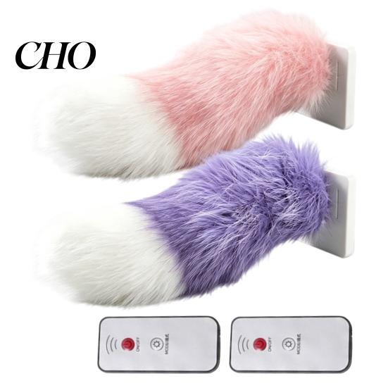 Ornament Electric Mișcător pentru Coada Mașinii, Animal Pufos cu Telecomandă, Decor Atrăgător, Blană Mișcătoare Activată de Sunet, Portbagaj Cosplay Anime