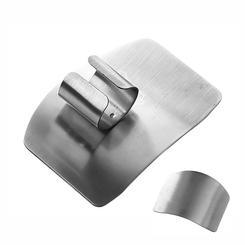 

Sturdy Stainless Steel Adjustable Finger Guard Anti Cut Slicing Protection Universal Fit Kitchen Safety Tool 1Pcs серебряный
