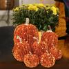 7x Artificial Glitter Pumpkins Fake Pumpkin Centerpiece Party Lifelike Home Halloween Craftsmanship Holiday Fall Decorations