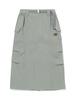 BBC EARTH W String Parachute Skirt_Olive