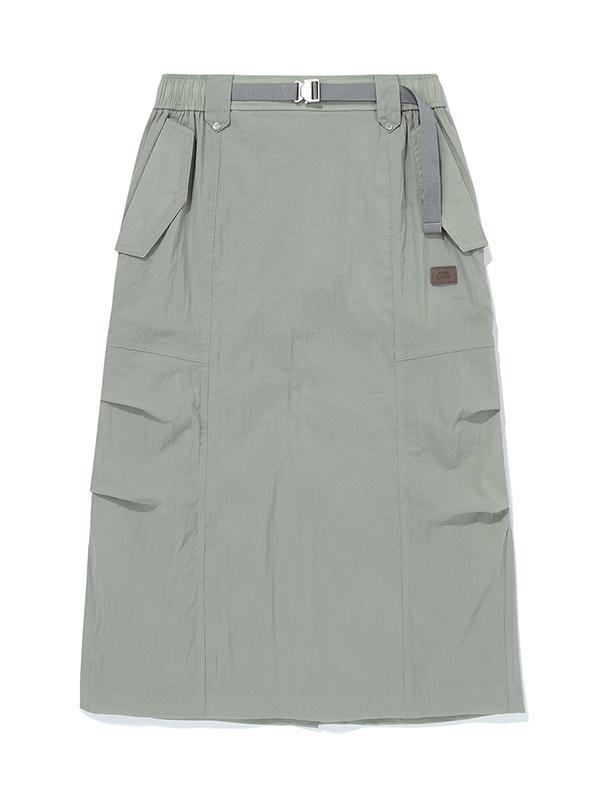 BBC EARTH W String Parachute Skirt_Olive
