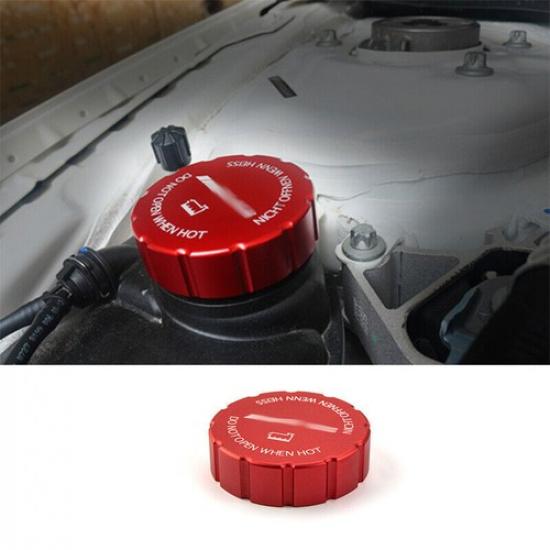 Red Aluminum Outside Water Tank Cap Cover Trim 1PCS For Benz C-Class 2015-