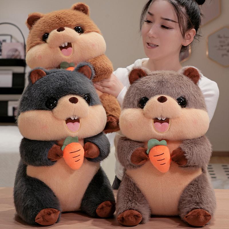 Cute Groundhog Stuffed Doll Guinea Pig Cuddly Pillow Anime Kawaii Birthday Christmas Gifts Popular Capybara Plush Toy