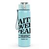 1PC Faith Over Fear Quote Slogan Print 750ml Color Plastic Sports Water Bottle Leakproof Flip Straw Lid Suitable for Sports Office Home Use