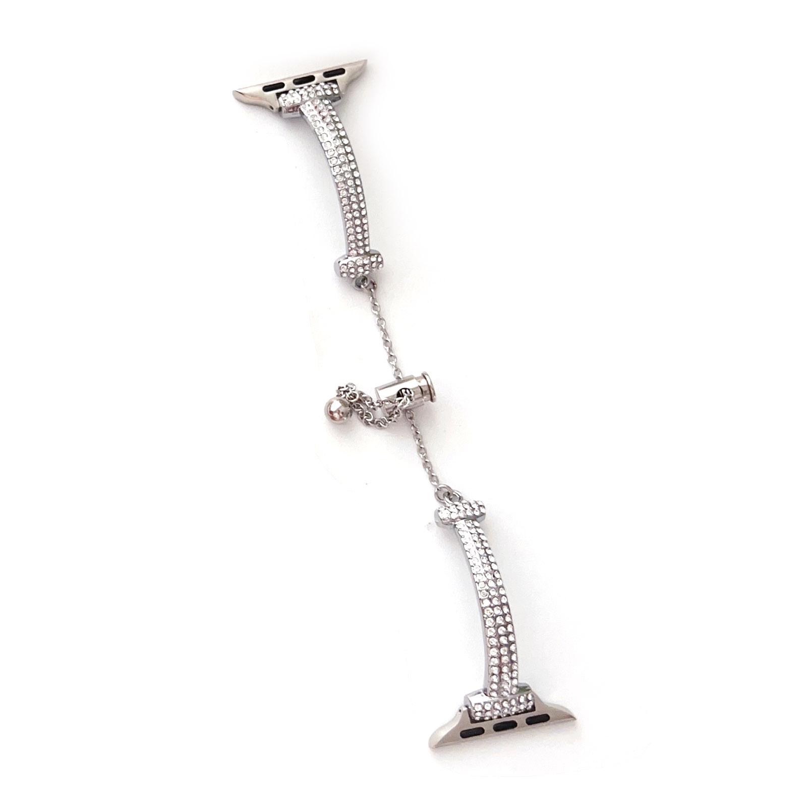 

Watch Strap for Apple Watch Series 10 42mm/9 8 7 41mm/SE (2023) SE (2022) SE 6 5 4 40mm/3 2 1 38mm Watch Band Bracelet Strap Silver