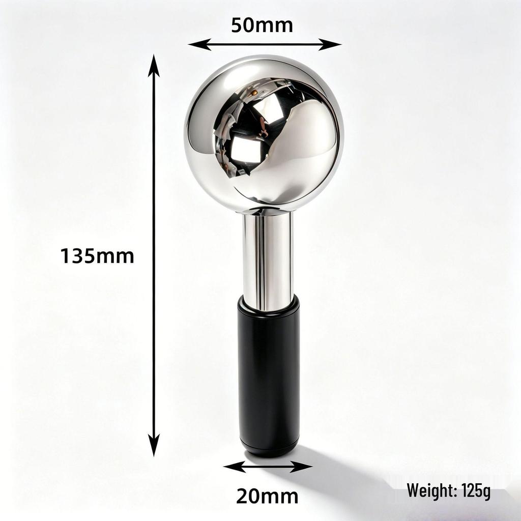Stainless Steel Ice Wave Ball Facial Massage Tool