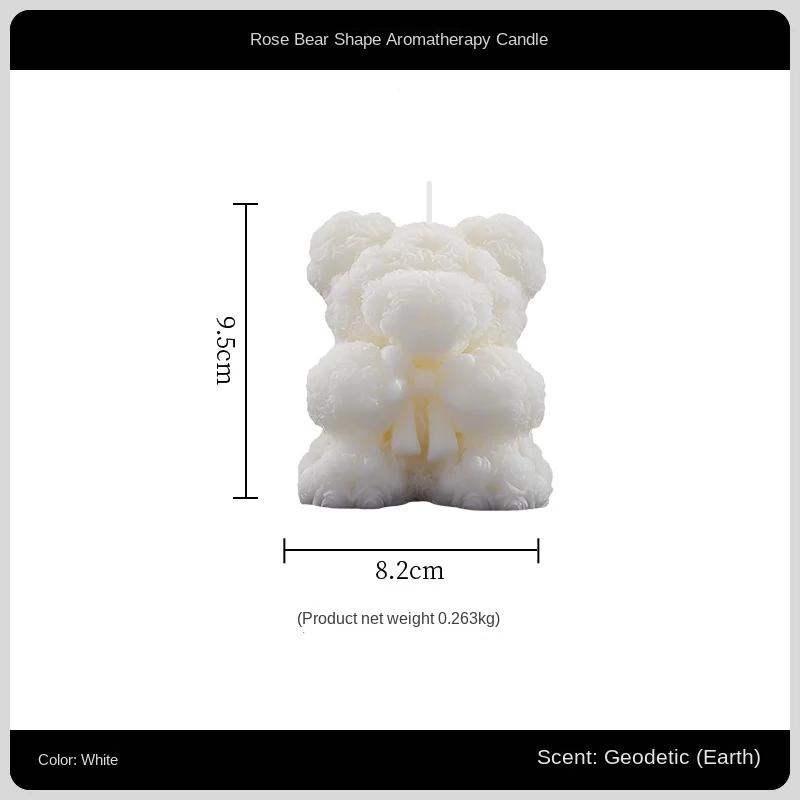 

Ароматическая свеча-бант из розового мишки, роза, медведь любви, украшение для дома, свадебный подарок, ручная работа, лепка