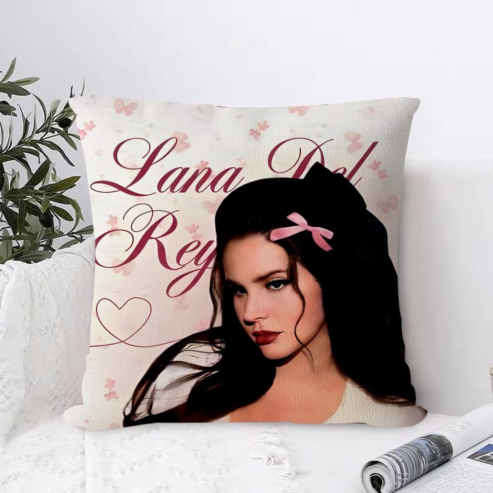 

Hot Singer L-Lana D-Del R-Rey Pillow Case Ultra Soft Skin Friendly Fabric Cloud Like Comfort & Concealed Zipper 12x12Inch
