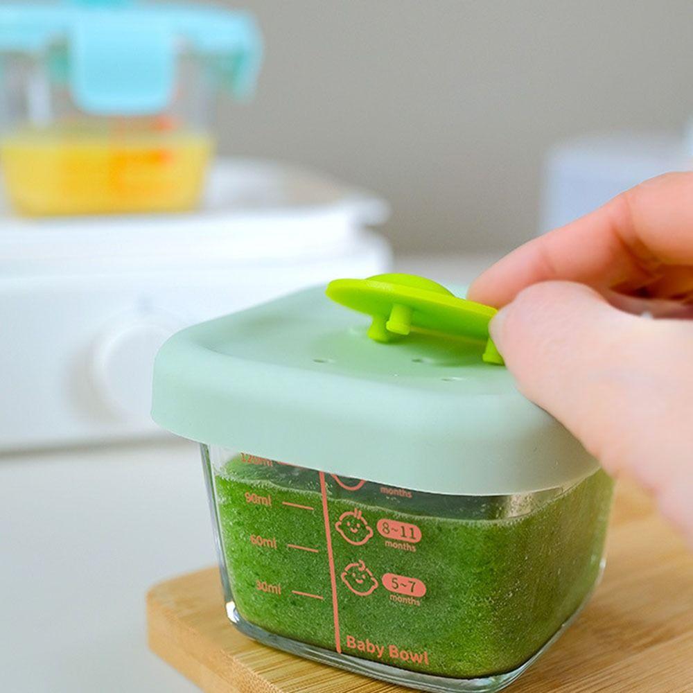 Glass Food Storage Box Frozen Baby Food Storage Jar Fashion Baby Food Glass Cup  Little Ones