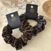 Trendy Leopard Print Scrunchies Aesthetic Hair Accessory for Women Fashion Ponytail Holder