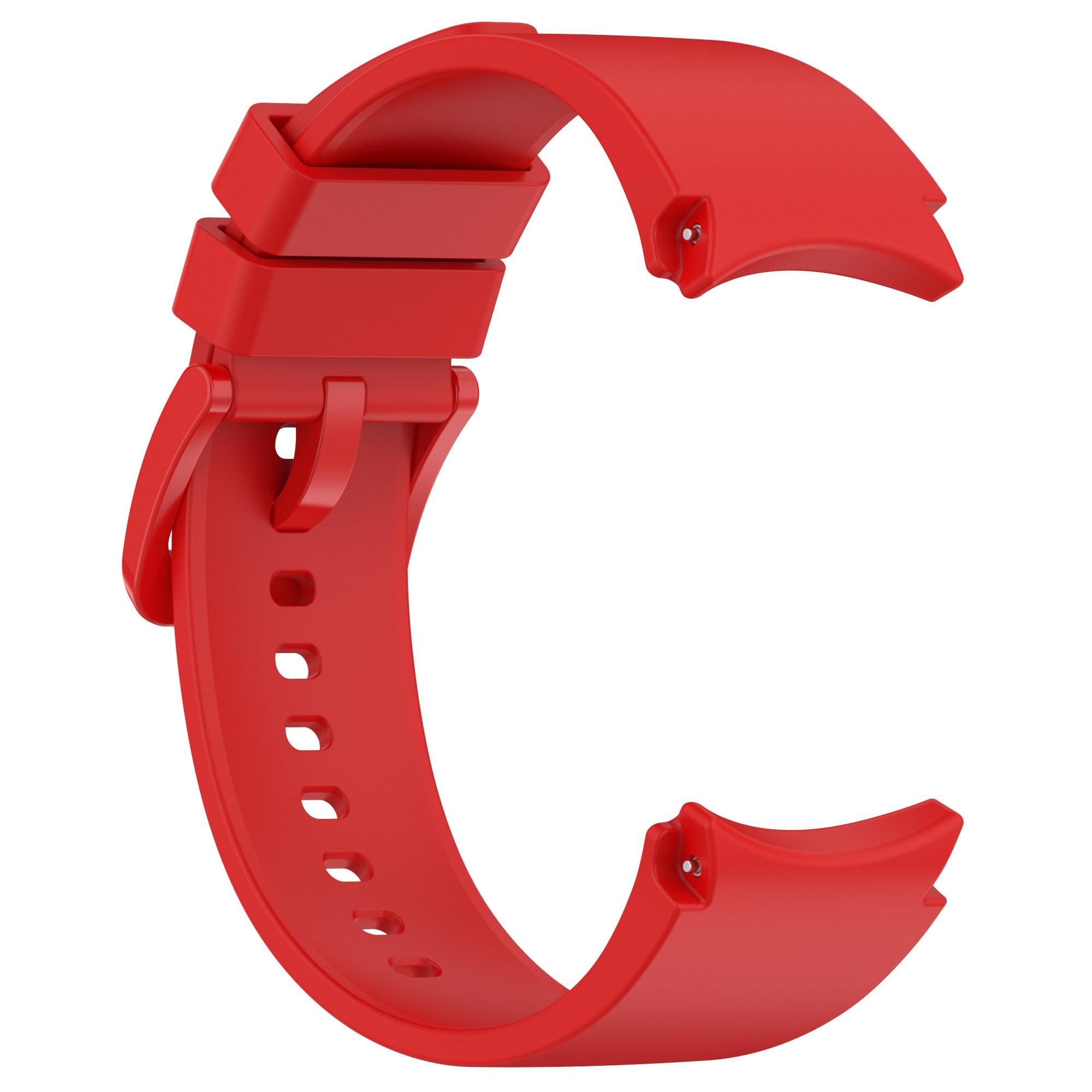 

Силиконовый ремешок цвета Звездный свет для Samsung Galaxy Watch 7 6 5 4 44мм 40мм/6 Classic 47мм 43мм 46 42мм 5 pro 45мм Спортивный браслет Galaxy Watch 7 44mm красный