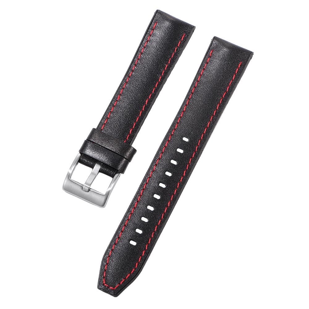 

20mm 22mm Strap for Huawei Watch4 4 Pro/Watch 3 Pro Men Women Leather+Silicone Base Waterproof Sport Watch Band Casusl Wristband 20mm&Silver Buckle