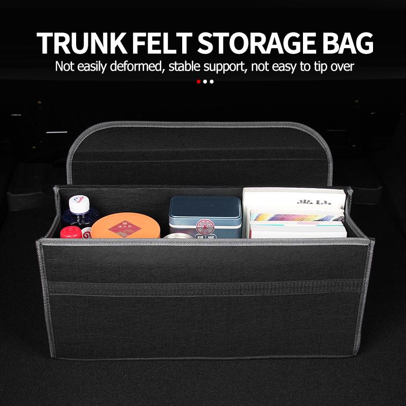 For BMW Car Large Capacity Felt Trunk Storage Box Interior Accessories X3 X5 M5 M3 E46 E90 E60 F10 E39 F30 E36 G30 E87 E70 Blcr33