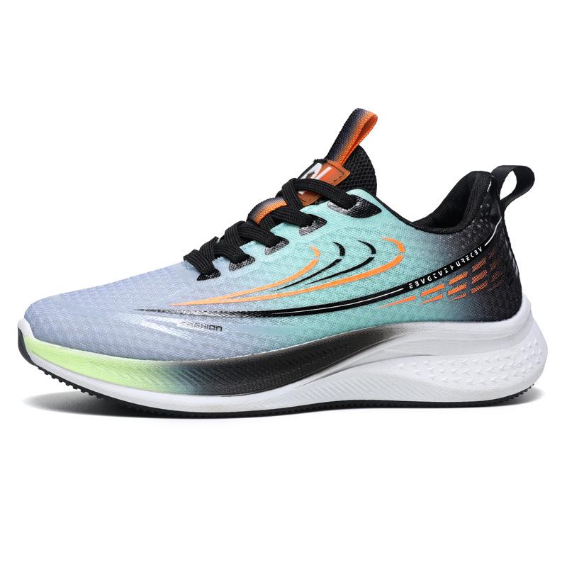 Men's shoes 2025 spring mesh breathable soft-soled shock-absorbing running shoes lightweight and versatile student casual sports shoes tide