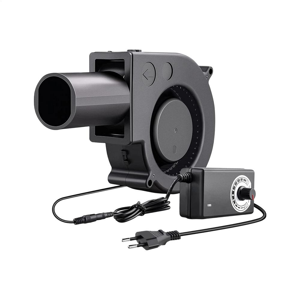 

12V Adjustable Inflatable BBQ Fan with Variable Speed Controller for Wood Stove Fireplace Grill Barbecue Forge Camping Cooking