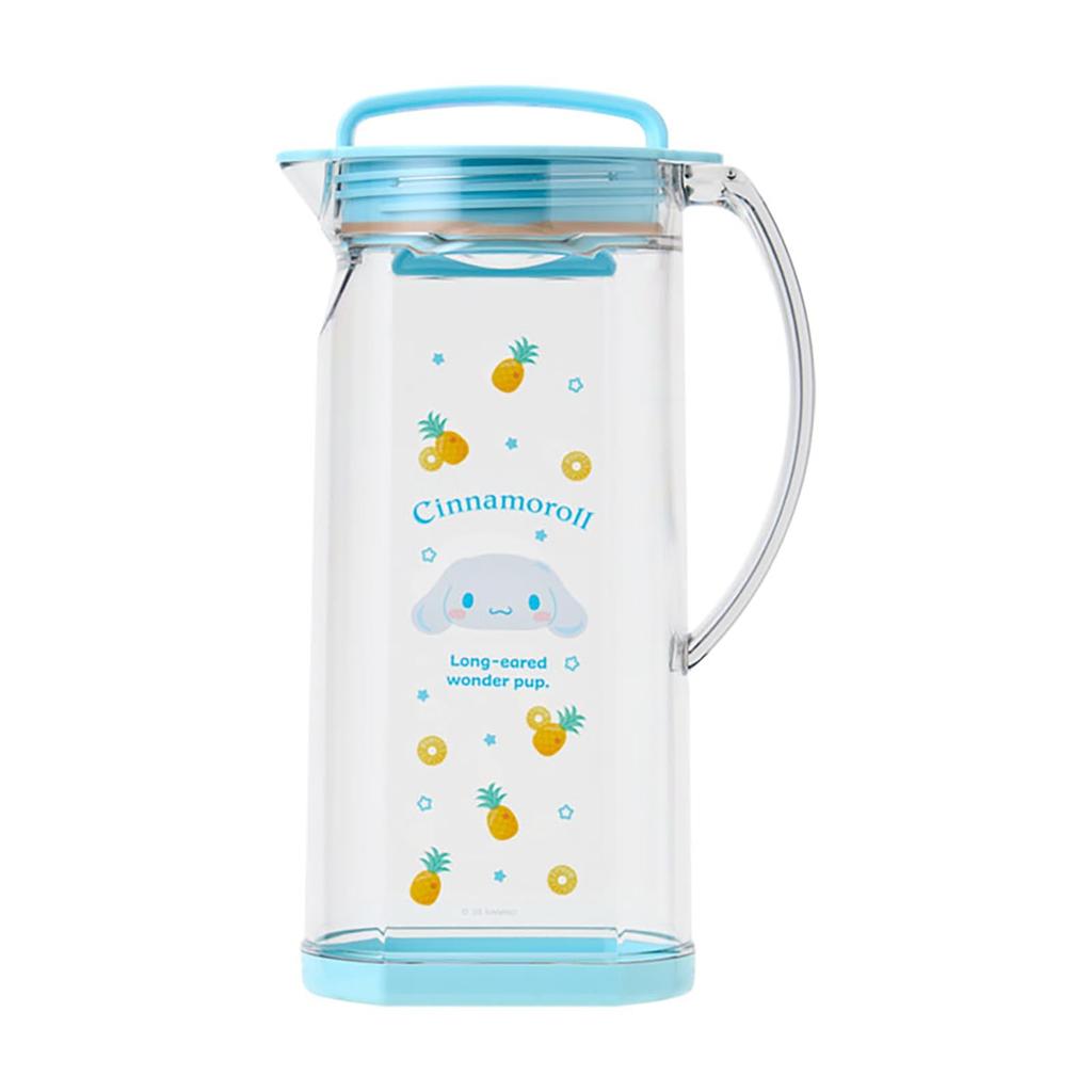 Sanrio Cold Water Pitcher Cinnamoroll Main AS Silicone Rubber Can Be Placed Vertically or Horizontally 313033 Body/Bottom Lid Resin/Lid