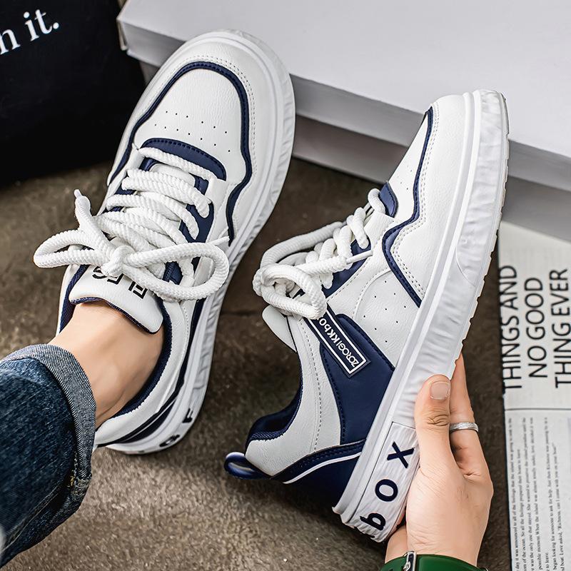

Men s shoes 2025 new spring trend niche versatile leather board shoes student soft sole casual sports small white tide shoes 44
