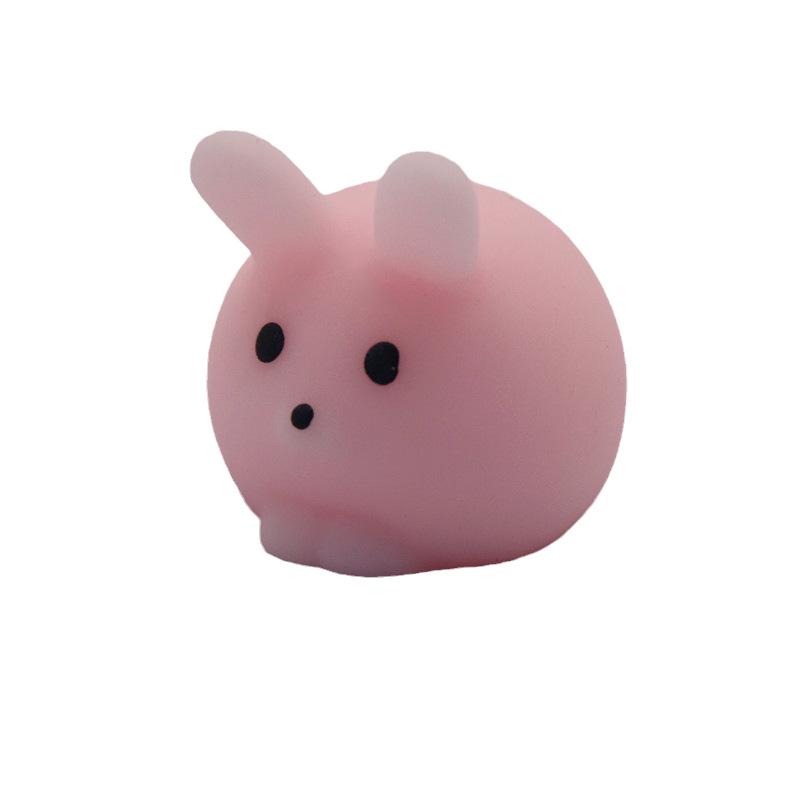 Japan Moe Small Animal Squeeze Toy: Soft Rubber Dumpling Peach