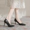 White Nude Not Tired Feet Thin Heels High Heels 2025 New Spring and Summer Temperament Pointed Small Patent Leather Single Shoes Apricot