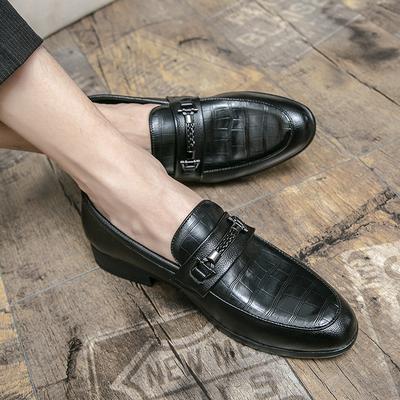 Versatile Men Leather Casual Shoes Spring Business Loafers Slip On Flats Classic Moccasins Breathable All-match Driving Footwear