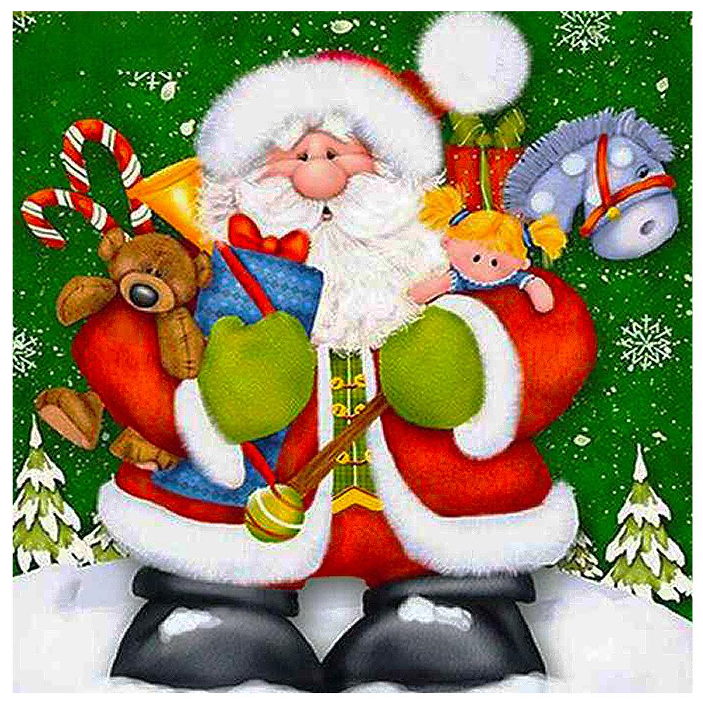 

Huacan 5D DIY Full Drill Diamond Painting Kit Dotz Santa Claus для взрослых мозаика Искусство Домашний декор стен
