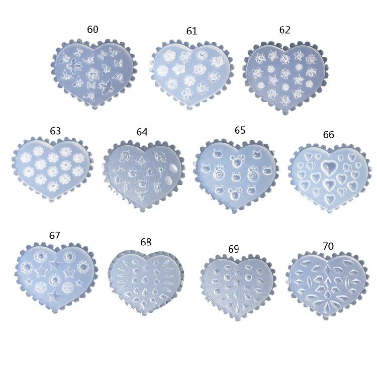 Beatiful Silicone Nail Template Flower Mold DIY Nail Art Mold Silicone Assorted