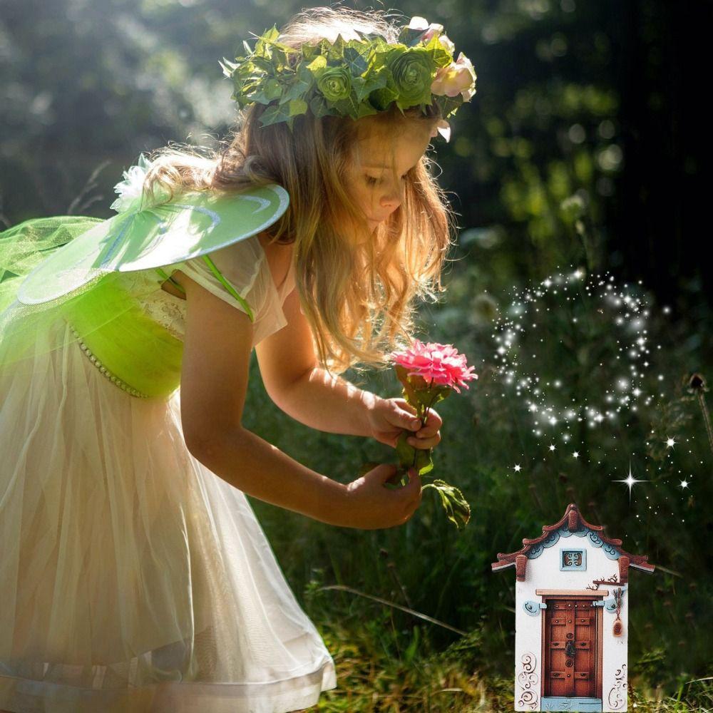 Micro Landscape Fairy Gnome Door Figurines Handmade Fairy Gardens Doors  Garden Decoration