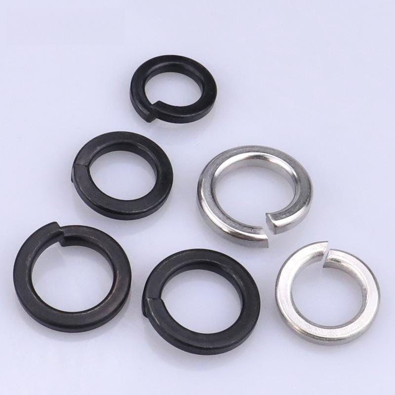Stainless Steel & Blackened Carbon Steel Spring Washers (M1.6-M42) Elastic Open Washers