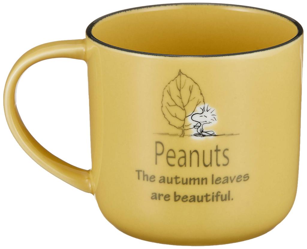 Yamaka Shoten [PEANUTS] Snoopy Mug, Large, 350ml, Seasonal Design, Yellow, Tableware, Snoopy Merchandise, Birthday Gift, Mother's Day Gift, Women's