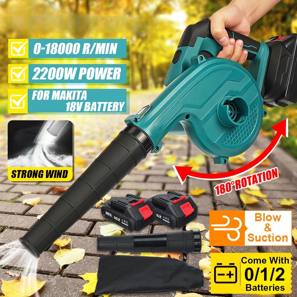 288V 1500W Cordless Air Blower 180°Rotation 19000R/Min Electric Suction & Blowing Leaf Dust Collector Cleaner