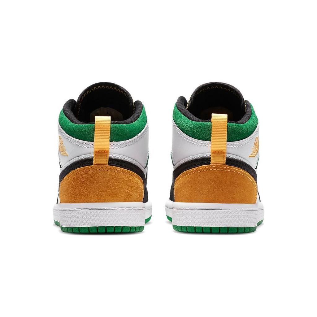 New Jordan 1 Mid SE White Laser Orange Lucky Green PS BQ6932-101