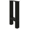 Vidaxl Nogi Do Stolika Kawowego, Czarne, 2 Szt., 38X(42-43) Cm, Stal