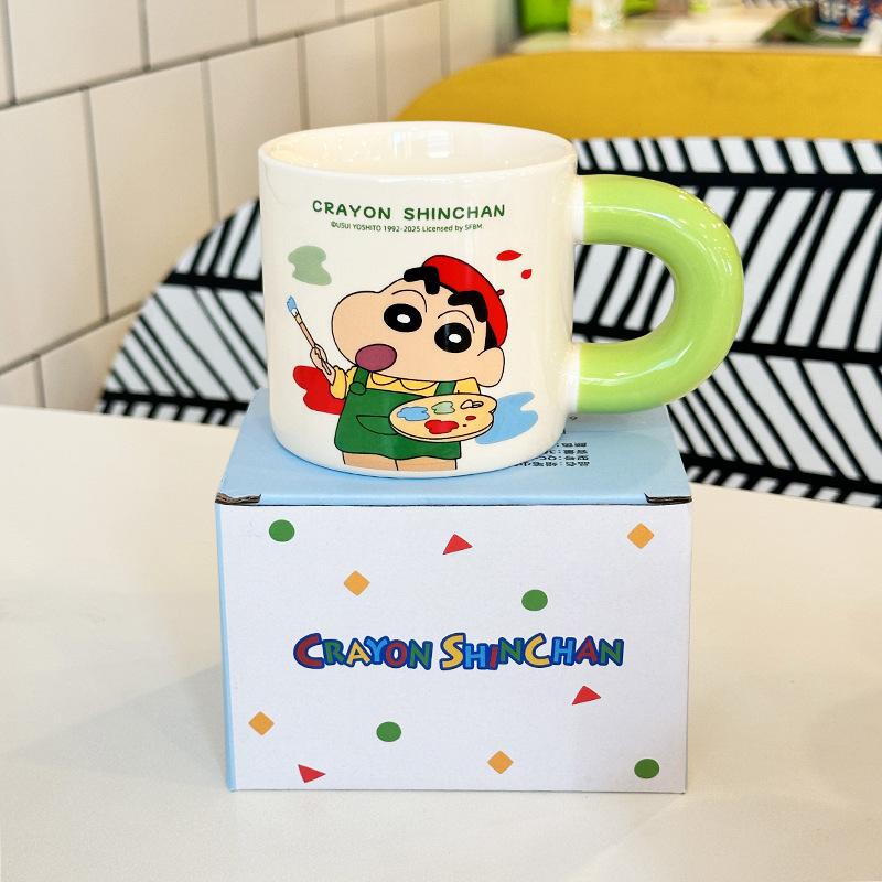 Crayon Xiaoxin Cartoon Keramiktasse, Neues Paar Tasse, Haushalts Wasserbecher, Geburtstagsgeschenk, Hoher Wert