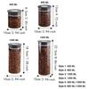 Press Type Vacuum Coffee Canisters Glass Tea Storage Container Food Storage Jar  Grain Storage