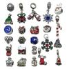 50-Piece Christmas Alloy Enamel Charms Set: Mixed Style DIY Pendants and Dangle Charms.