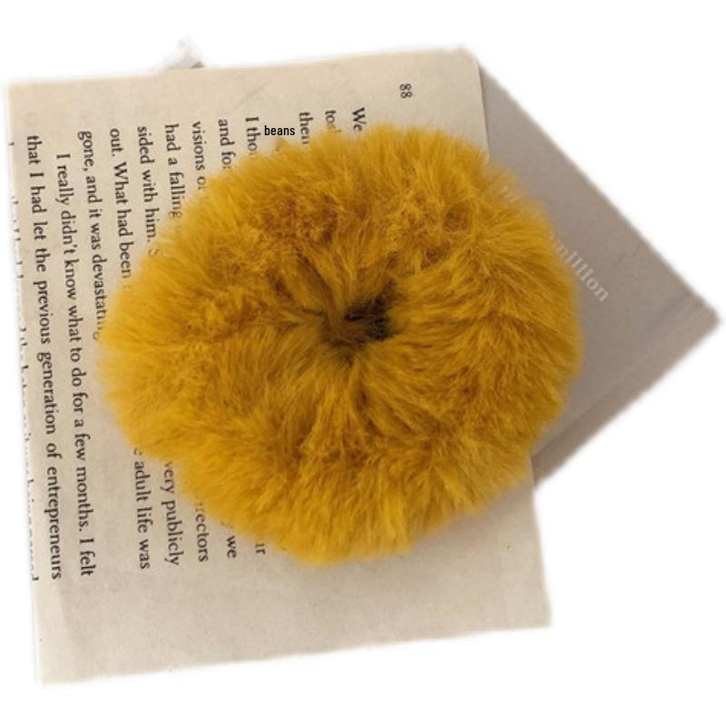 Fluffy Hair Tie & Headband: Elegant, Warm, Soft Japanese Korean Style for Autumn & Winter