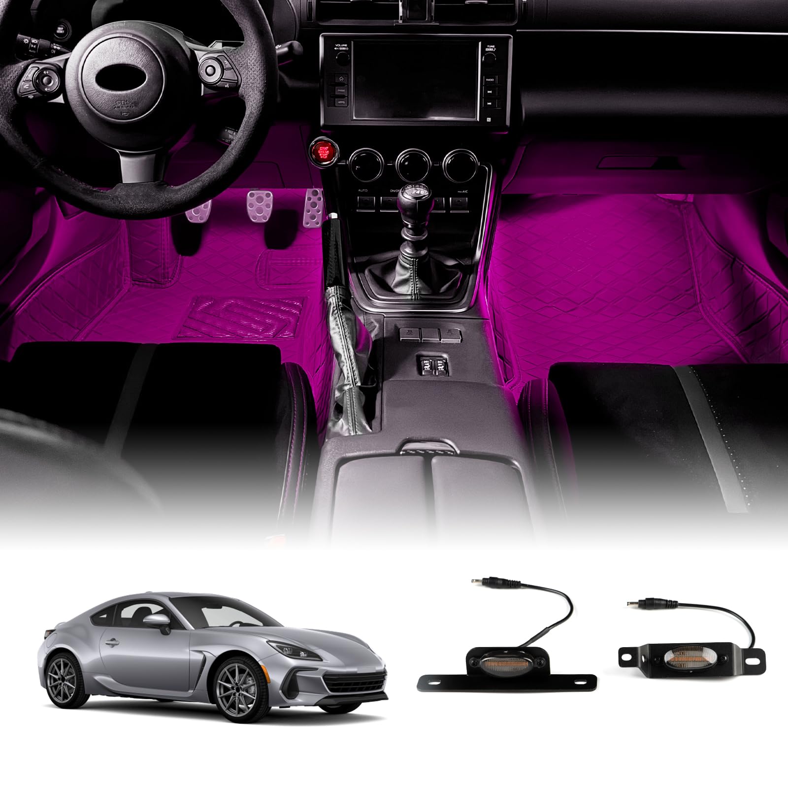 

KUNGKIC Toyota GR86 ZN8 Subaru BRZ LED Atmosphere Light, Under Foot Lighting, Interior Decoration
